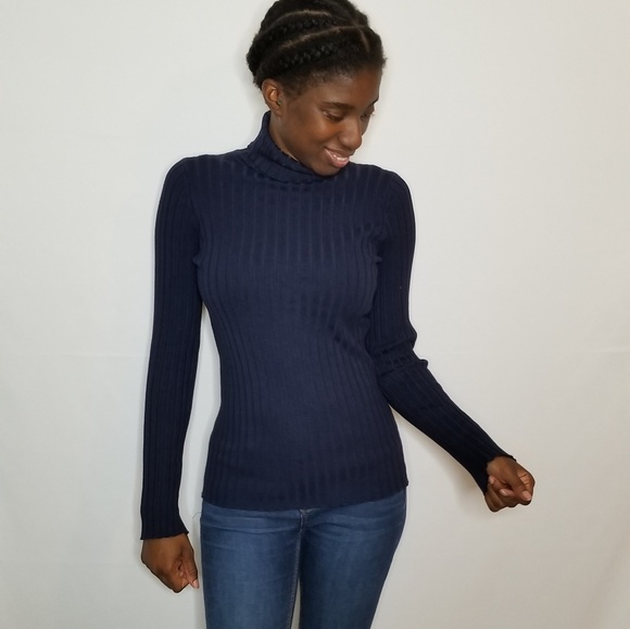 George Navy Blue Turtleneck Sweater 